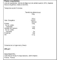 Coquillete amb 7 ous VALFLEURI, paquet 250 g