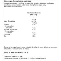 Menestra de verdura PEDRO LUIS, flascó 210 g