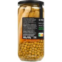 Menestra de verdures Eroski SELEQTIA, flascó 450 g