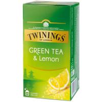 Green Tea&Lemon TWININGS, caja 25 sobres Green Tea&Lemon TWININGS, caja 25 sobres