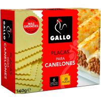 Pasta per a canelons GALLO, 20 plaques, caixa 160 g Pasta per a canelons GALLO, 20 plaques, caixa 160 g