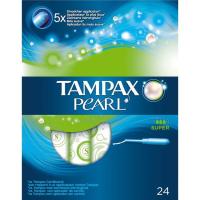 Tampón super TAMPAX PEARL, caja 24 uds