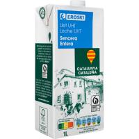 Llet sencera de Catalunya EROSKI, brik 1 litre