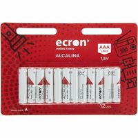 Pila alcalina LR03 (AAA) ECRON, pack 12 uds Pila alcalina LR03 (AAA) ECRON, pack 12 uds