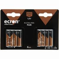 Pila alcalina LR03 (AAA) ECRON+, pack 8 uds Pila alcalina LR03 (AAA) ECRON+, pack 8 uds