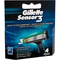 Cargador de afeitar GILLETTE Sensor 3, pack 4 unid. Cargador de afeitar GILLETTE Sensor 3, pack 4 unid.