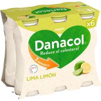 Danacol para beber sabor lima-limón DANONE, pack 6x100 g Danacol para beber sabor lima-limón DANONE, pack 6x100 g