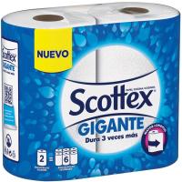 Papel de cocina gigante SCOTTEX, paquete 2 rollos Papel de cocina gigante SCOTTEX, paquete 2 rollos