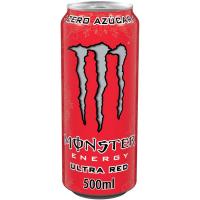Bebida energética Ultra Red MONSTER, lata 50 cl Bebida energética Ultra Red MONSTER, lata 50 cl