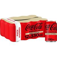 Refresco de cola sin cafeina COCA COLA Zero, pack 12x33 cl Refresco de cola sin cafeina COCA COLA Zero, pack 12x33 cl