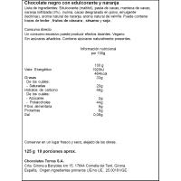 Chocolate negro con naranja TORRAS, tableta 125 g