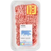 Picada mixta cerdo-vacuno burger meat XXL EROSKI, bandeja 1 kg Picada mixta cerdo-vacuno burger meat XXL EROSKI, bandeja 1 kg