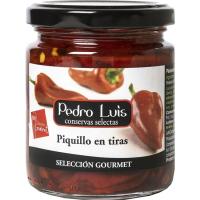Pimiento de piquillo en tiras D.O. PEDRO LUIS, frasco 205 g Pimiento de piquillo en tiras D.O. PEDRO LUIS, frasco 205 g
