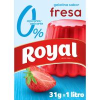Gelatina de maduixa 0% sucres ROYAL, caixa 31 g Gelatina de maduixa 0% sucres ROYAL, caixa 31 g