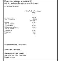 Zumo manzana granny smith MOOMA, botella 1 litro