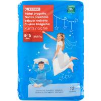 Pañal noche 27-57 kg Talla 8-15 años EROSKI, paquete 12 años