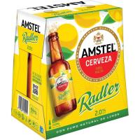 Cerveza AMSTEL Radler, pack botellín 6x25 cl Cerveza AMSTEL Radler, pack botellín 6x25 cl