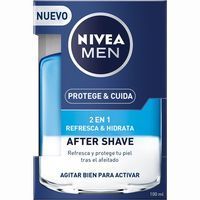 Loción after shave 2en1 NIVEA Men Protege&Cuida, frasco 100 ml Loción after shave 2en1 NIVEA Men Protege&Cuida, frasco 100 ml