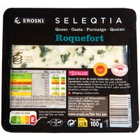 Formatge Rocafort D.O.P. Eroski SELEQTIA, cunya 100 g