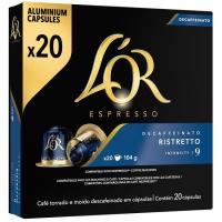 Café ristretto descaf compatible Nespresso L'OR, caja 20 uds Café ristretto descaf compatible Nespresso L'OR, caja 20 uds