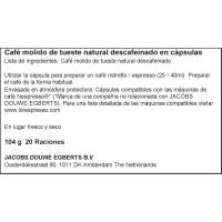 Cafè ristretto descaf compatible Nespresso L'OR, caixa 20 u