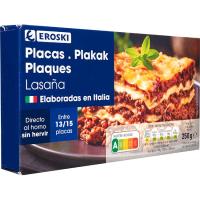 Plaques precuit per a lasanya EROSKI, caixa 250 g