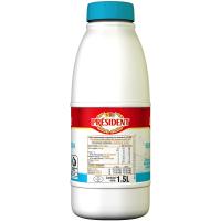 Leche semidesnatada PRESIDENT, botella 1,5 litros