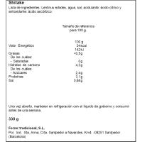 Shitake bolets FERRER, flascó 330 g
