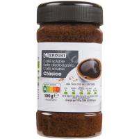 Café soluble clásico EROSKI, frasco 100 g Café soluble clásico EROSKI, frasco 100 g