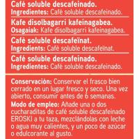 Café soluble descafeinado EROSKI, frasco 100 g