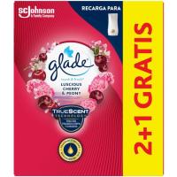 Ambientador mini spray peonia GLADE UN TOQUE, recambio 3 uds