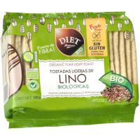 Tostadas ligeras de lino bio DIAT RADISSON, paquete 100 g
