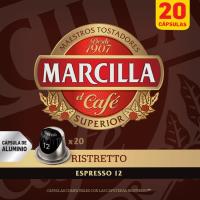Café expreso 12 Ristretto comp. Nespresso MARCILLA, caja 20 uds Café expreso 12 Ristretto comp. Nespresso MARCILLA, caja 20 uds