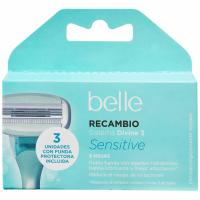 Recambio sensitive 3 hojas BELLE, pack 3 uds Recambio sensitive 3 hojas BELLE, pack 3 uds