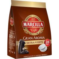 Café extrafuerte compatible Senseo MARCILLA, paquete 28 uds Café extrafuerte compatible Senseo MARCILLA, paquete 28 uds