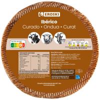 Queso Ibérico curado Eroski, al corte, compra mínima 250 g Queso Ibérico curado Eroski, al corte, compra mínima 250 g