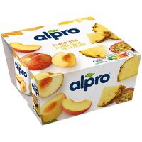 Preparado de soja-melocotón-piña ALPRO, pack 4x125 g Preparado de soja-melocotón-piña ALPRO, pack 4x125 g