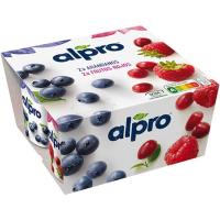 Soja frutos rojos y arándanos ALPRO, pack 4x125 g Soja frutos rojos y arándanos ALPRO, pack 4x125 g