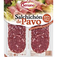 Llonganissa de pit d`indiot CARNICAS SERRANO, safata 100 g Llonganissa de pit d`indiot CARNICAS SERRANO, safata 100 g