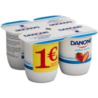 Yogur sabor a fresa DANONE, pack 4x120 g Yogur sabor a fresa DANONE, pack 4x120 g