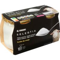 Yogur natural de leche de oveja Eroski SELEQTIA, pack 2x115 g Yogur natural de leche de oveja Eroski SELEQTIA, pack 2x115 g
