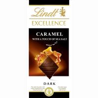 Xocolata negra amb caramel-surt LINDT Excellence, tauleta 100 g Xocolata negra amb caramel-surt LINDT Excellence, tauleta 100 g