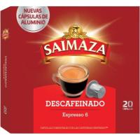 Café descafeinado comp. Nespresso SAIMAZA, caja 20 uds Café descafeinado comp. Nespresso SAIMAZA, caja 20 uds