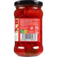 Pebrot de l`piquillo sencer picant EROSKI, flascó 225 g