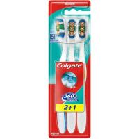 Cepillo dientes 360º medio COLGATE, pack 3 uds.