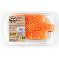 Solomillos de salmón EROSKI NATUR GGN, bandeja 300 g Solomillos de salmón EROSKI NATUR GGN, bandeja 300 g