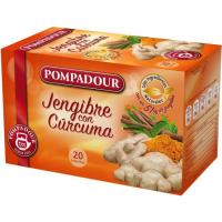 Infusión de jengibre con cúrcuma POMPADOUR, caja 20 sobres Infusión de jengibre con cúrcuma POMPADOUR, caja 20 sobres