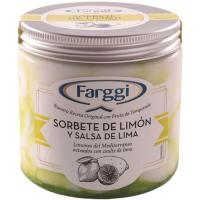 Sorbet de llimona i llima FARGGI, terrina 390 g Sorbet de llimona i llima FARGGI, terrina 390 g