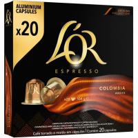 Café Colombia compatible Nespresso L'OR, caja 20 uds Café Colombia compatible Nespresso L'OR, caja 20 uds