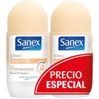 Desodorant sensitive SANEX, roll on, pack 2x50 ml
